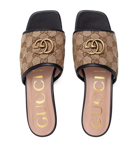 gucci matelassé slides womens|Gucci Women's GG matelassé canvas slide sandal.